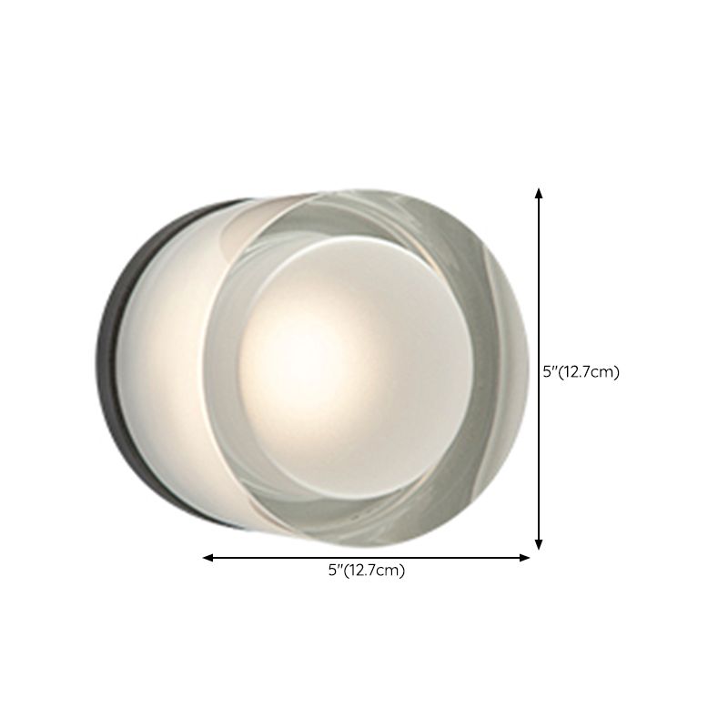 Simple Wall Sconce Waterproof LED Sconce Light Fixture with Glass