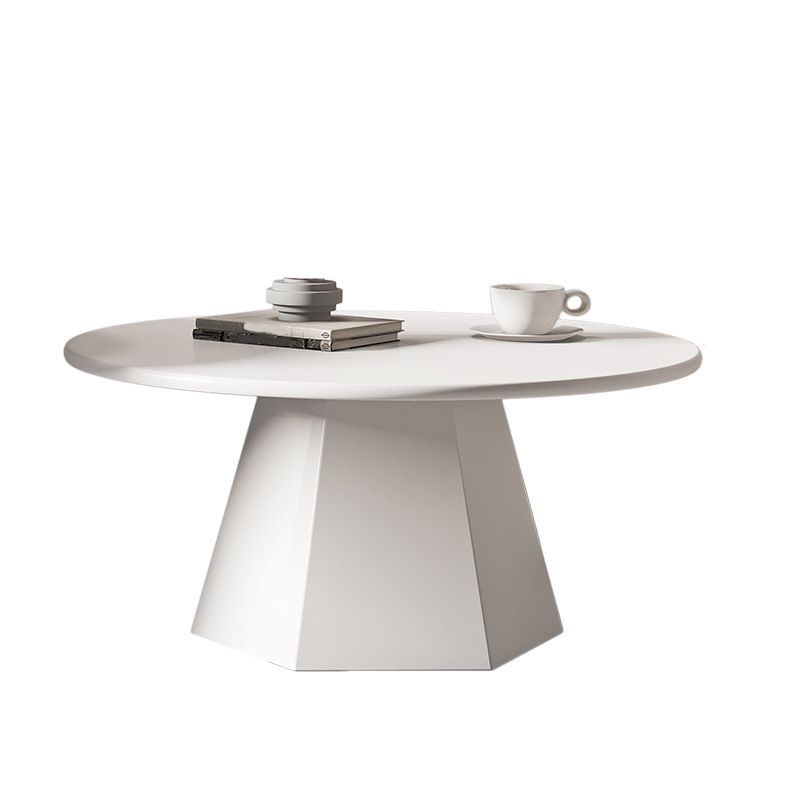 Pedestal Coffee Table Modern Black/White Cocktail Table for Room