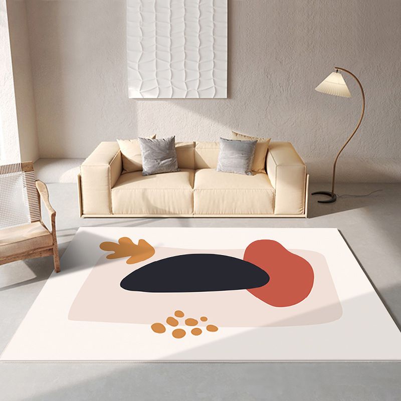 Modern Rug Polyester Color Block Indoor Rug Washable Rug for Drawing Room