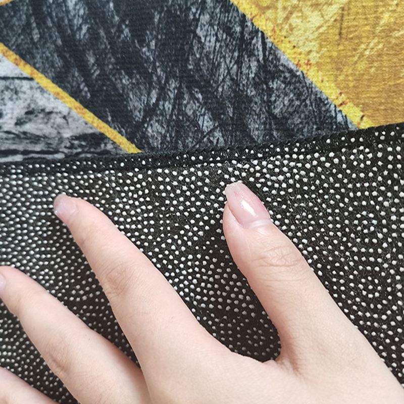 Blue Modern Carpet Polyester Pattern Carpet Stain Resistant Carpet for Home Decor