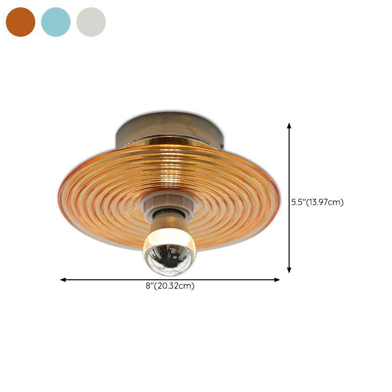 Modern Simple Glass Ceiling Light Circle Shape Ceiling Lamp for Bedroom