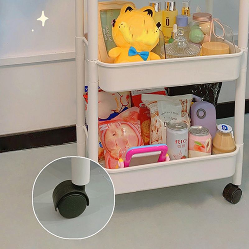 Modern Pure White Shelf Bookcase Etagere Plastic Bookcase Multi Tiers for Office