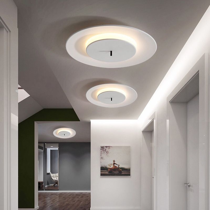 Macaroon UFO Flush Ceiling Light Fixture Creative LED Flush Ceiling Lights for Bedroom