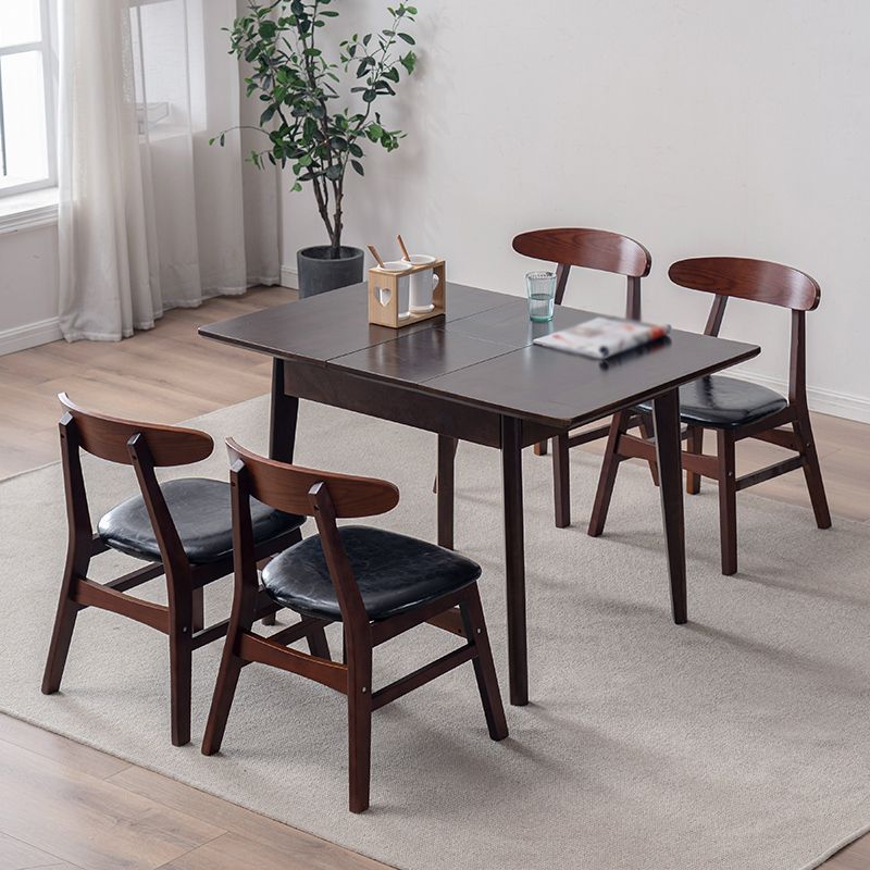 Cuisine contemporaine chaises à dos ouvert chaise latéral sans bras avec des jambes en bois