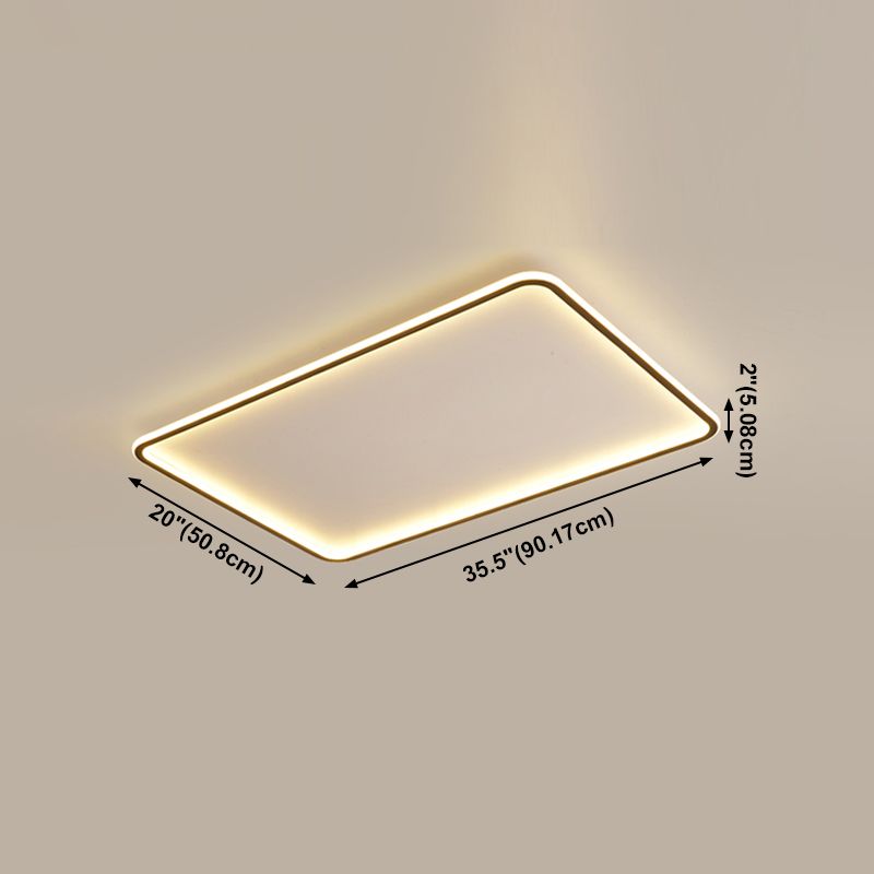 Luminaire de plafond à montage encastré simplicité géométrie LED plafonnier
