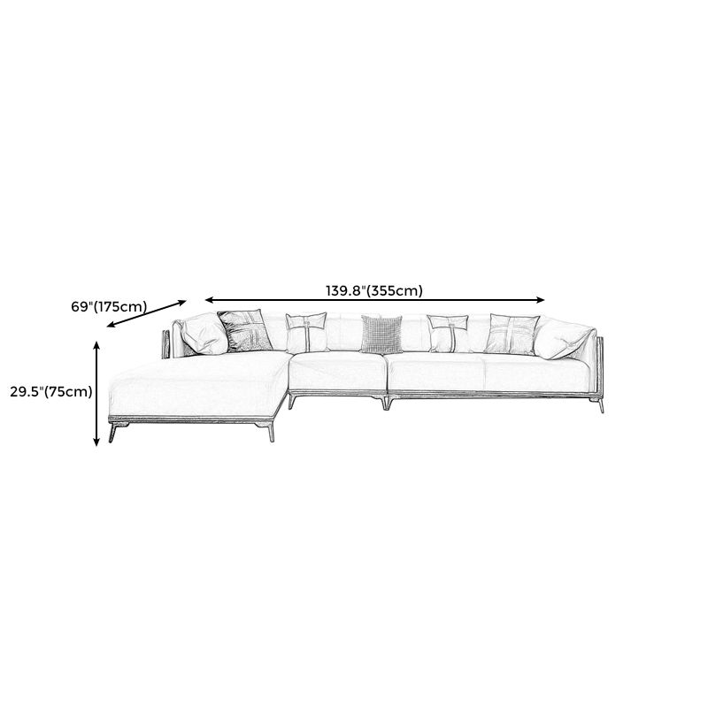 Stain-Resistant Faux Leather Sofa/Sectional with Pillowed Back Cushions for Living Room