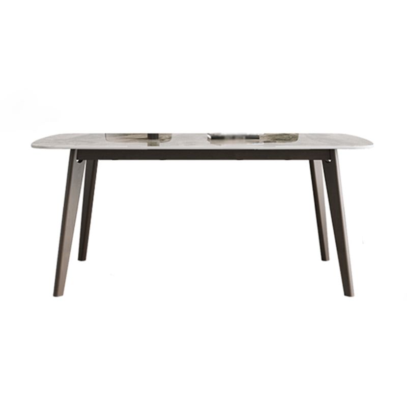 Mesa de comedor rectangular de piedra sinterizada moderna para comedor