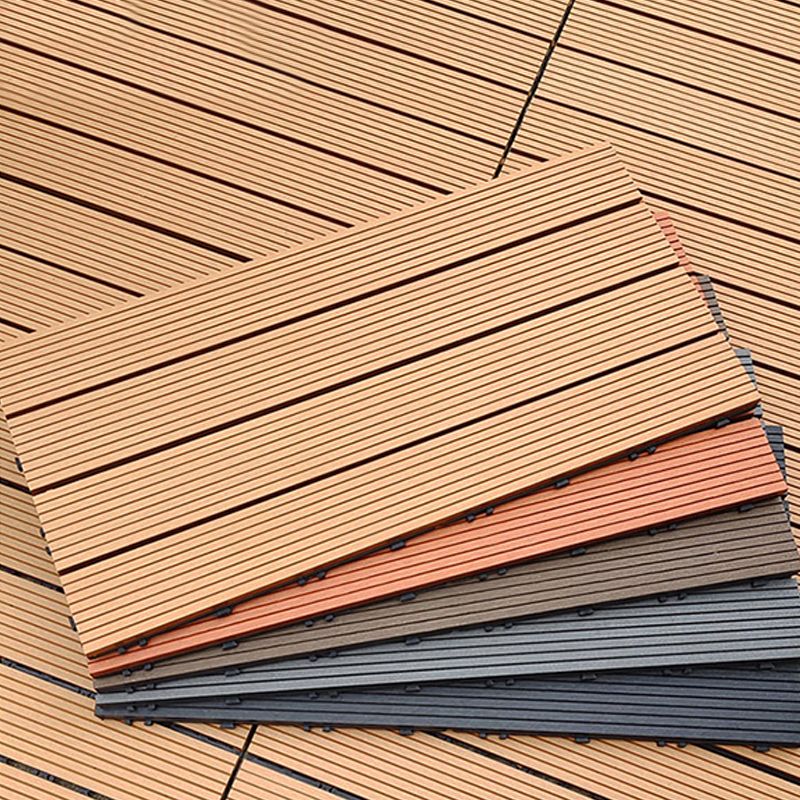 Polypropylene Deck Tile Kit 4-Slat Interlocking Patio Tiles Outdoor Patio