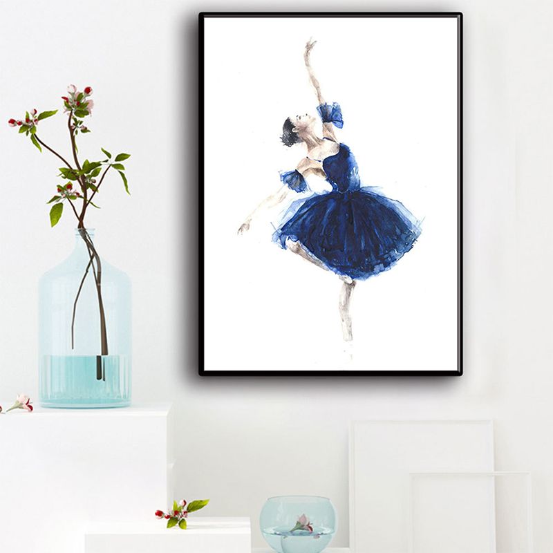 Impression d'art de ballerine élégante pour chambre de fille, peinture de danseuse, décoration murale en couleur douce