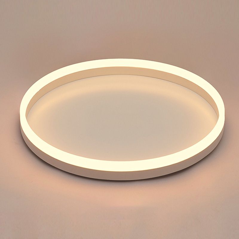 Lámpara de techo de montaje empotrado con anillo circular único y moderno con pantalla acrílica para dormitorio