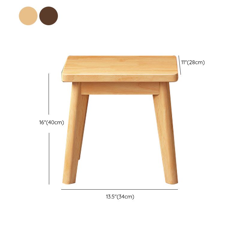 Scandinavian Rubberwood Vanity Table with Stool and 4 Drawers
