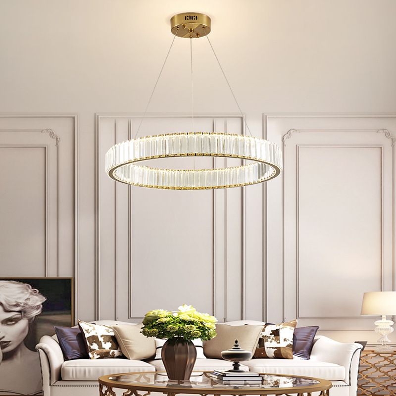 Modern Light Luxury Crystal Style LED Pendant Chandelier Light for Living Room Dining Room Hotel