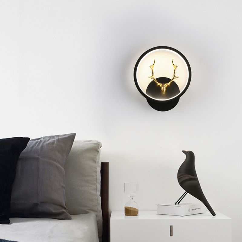 Application murale noire moderniste LED simple LED simple Mur Mur