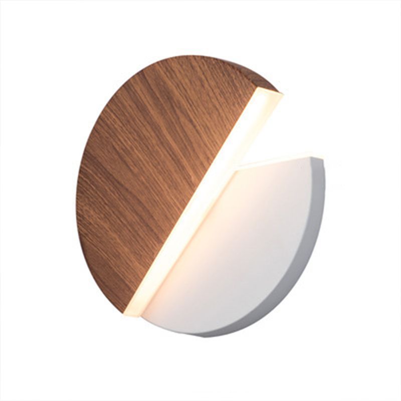 Iluminación de pared de sombra redonda de metal lámpara de pared de luz simple moderna