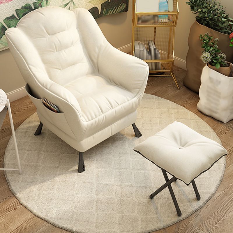 Sewn Pillow Back Arm Chair Sloped Arms Accent Chair, 27.56" W √ó 27.56" L √ó 33.46" H