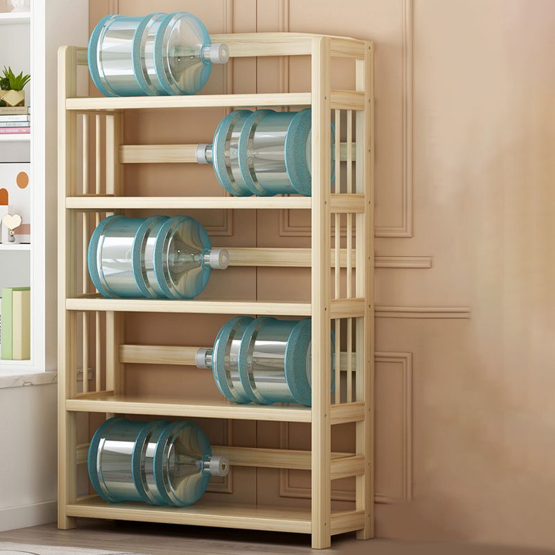 Scandinavian Standard Kids Bookcase Natural Solid Wood Freestanding Shelf