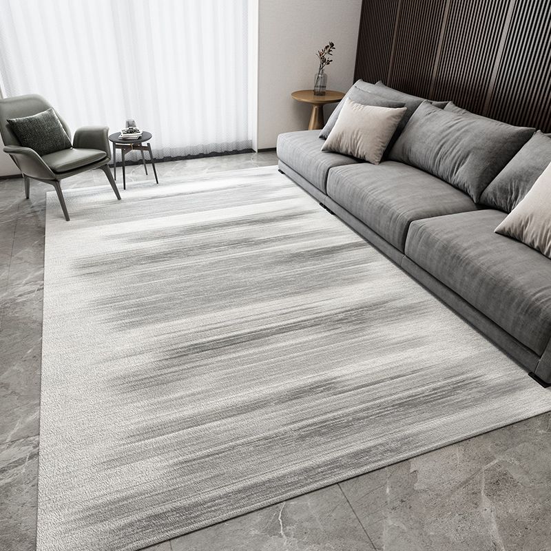 Gray Pure Color Carpet Polyester Casual Area Carpet Anti-Split Rug for Indoor Room