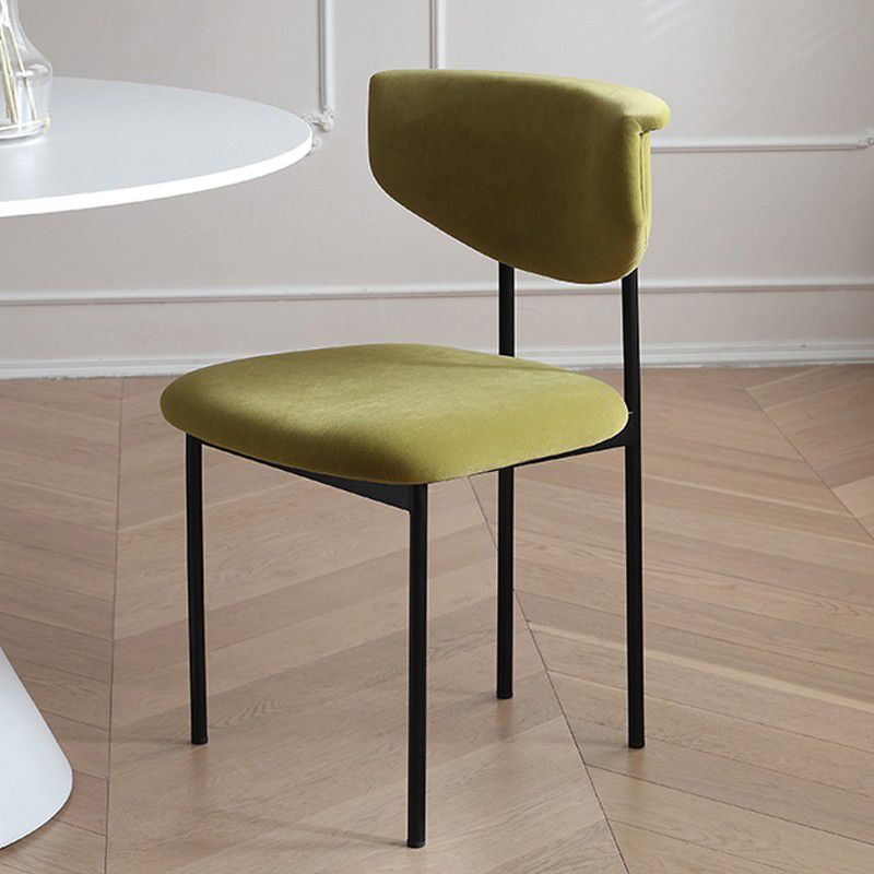 Kitchen Upholstered Armless Chair Industrial Open Back Dining Chair