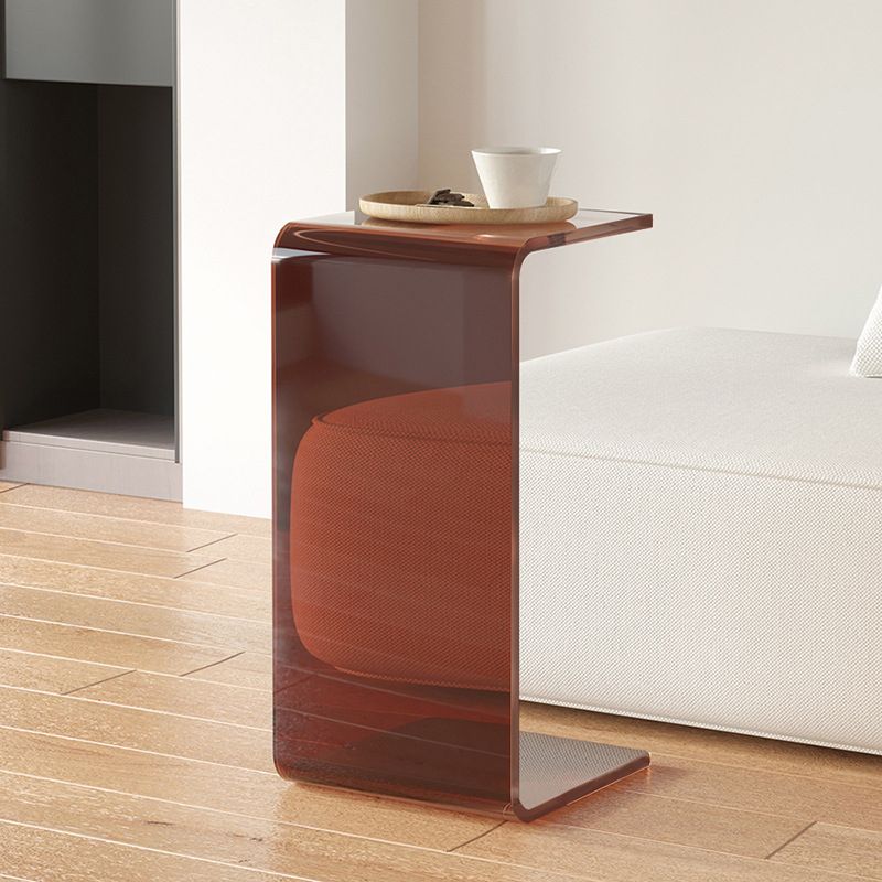 11.81" Wide Plastic Side End Table Abstract Sofa Side Accent Table