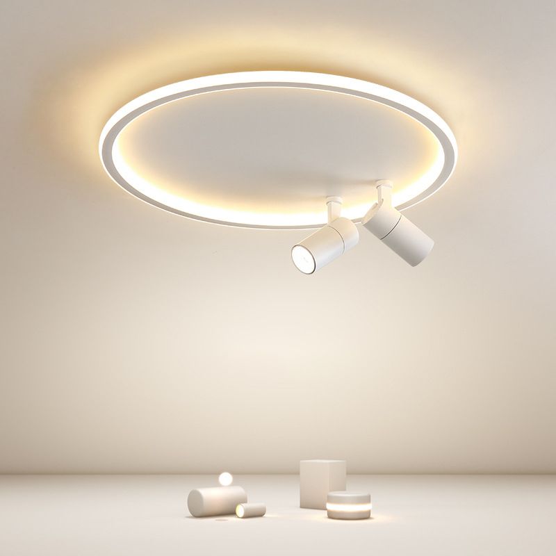 Eenvoud-Stijl Cirkel Flush Mount Verlichting Metaal LED Slaapkamer Plafond Licht Profiel