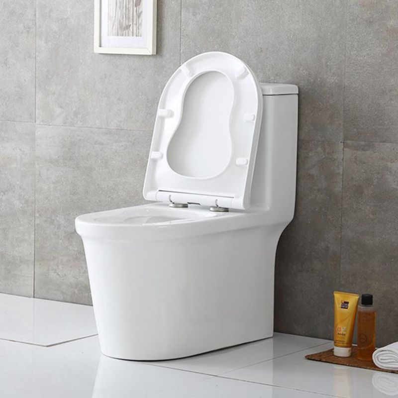 Modern Flush Toilet Floor Mounted Siphon Jet ABS Toilet Bowl