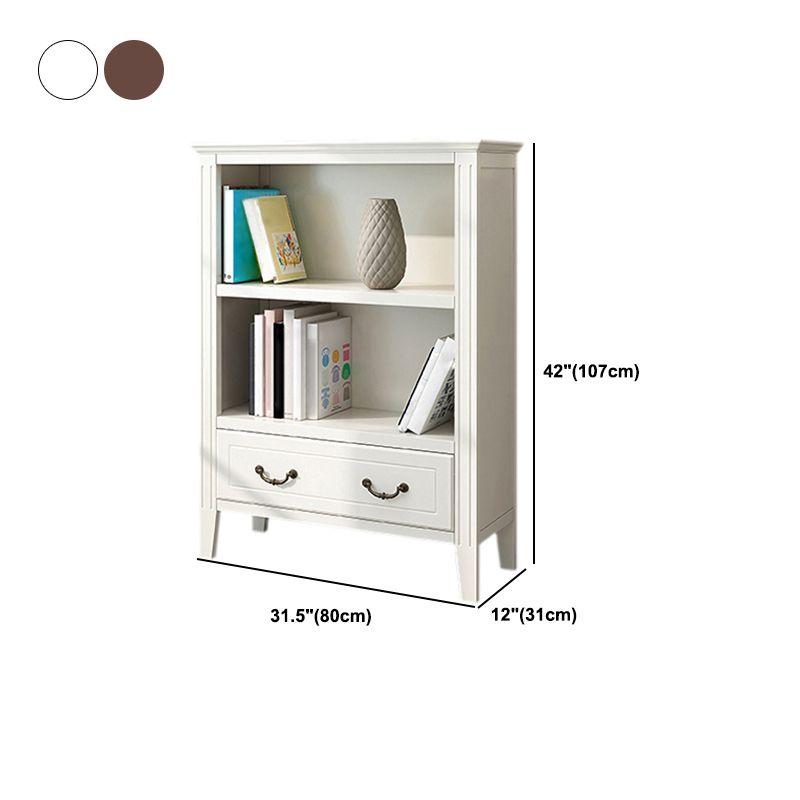 Closed Back Wooden Bookshelf Nordic Study Room Storage Standard Bookcase