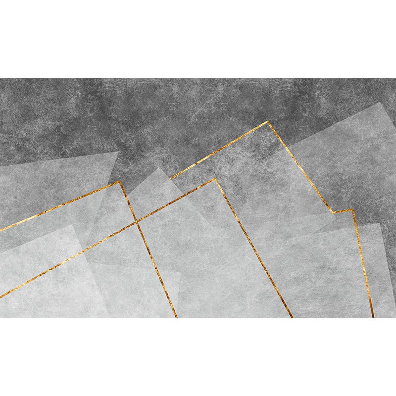 Modern Bedroom Area Rug Geometric Pattern Polyester Area Carpet Non-Slip Backing Area Rug