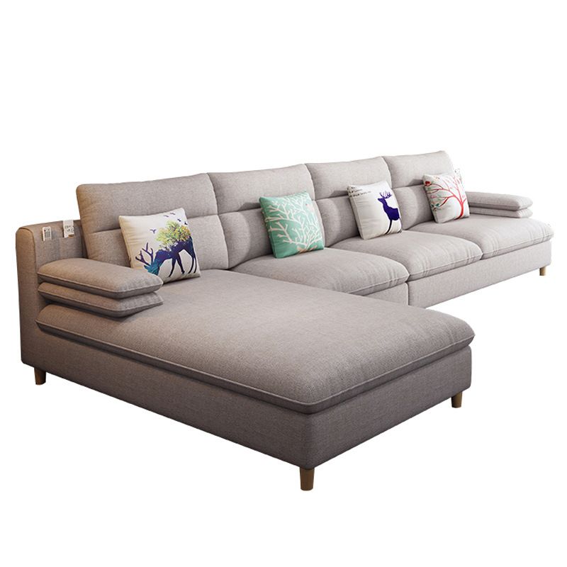 40.94 " H Cotton Blend Pillow Top Arm Sofa & Chaise for Living Room