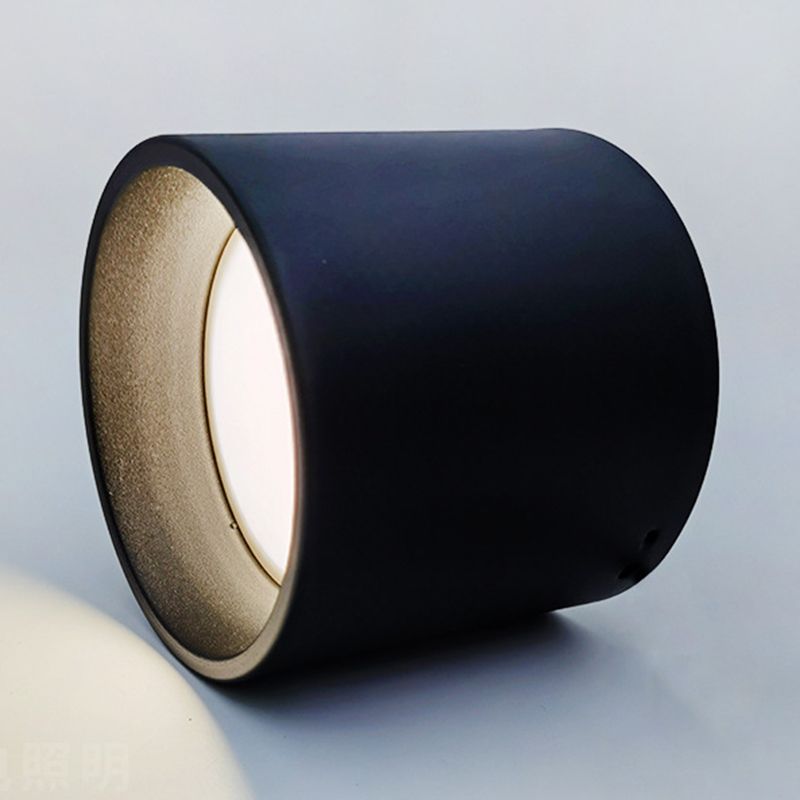 Cylinder Shape Ceiling Lamp Modern Aluminium 1 Light Flush Mount for Supermarket Mall