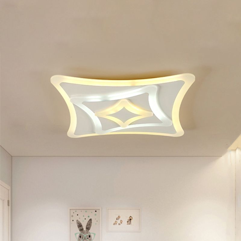Super Thin Flush Monte Light Simple Semplice Acrilico LED Camera Soffitto Montaggio a Warm / White Light