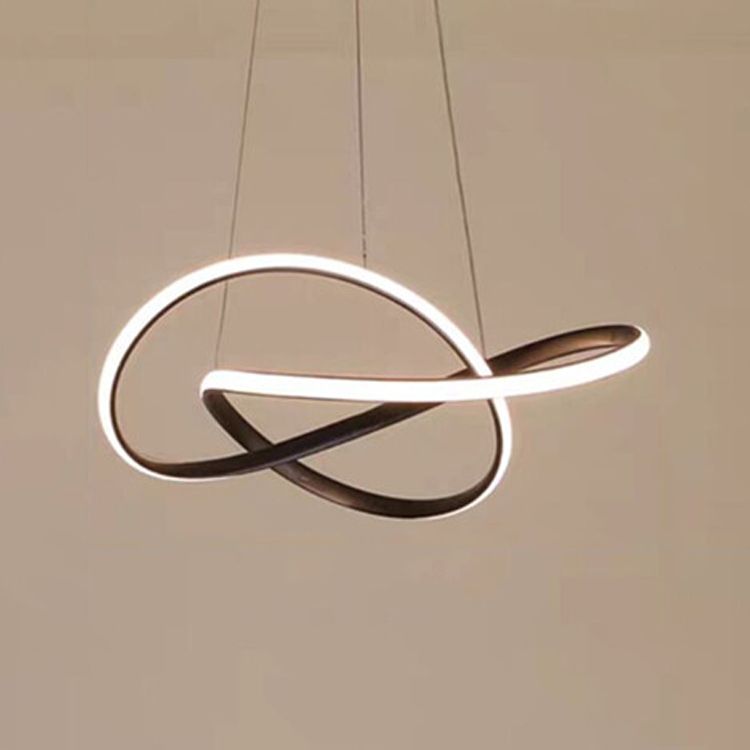 Nordic Linear Chandelier Single Light LED Chandelier Pendant for Living Room