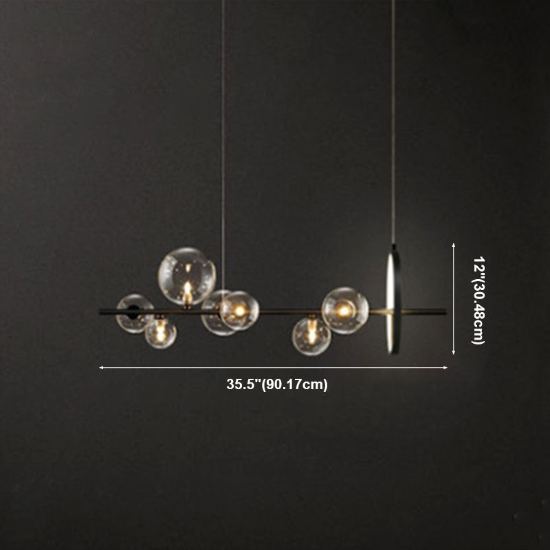 Modern Style Dining Chandelier Lamp Fixture Dining Room Glass Shade Ceiling Hanging Light
