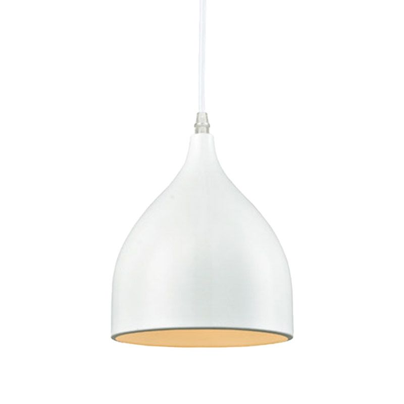 Zwart/witte afwerking koepelhanglamp modernistische stijl metalen 1 bol keuken hanglampje