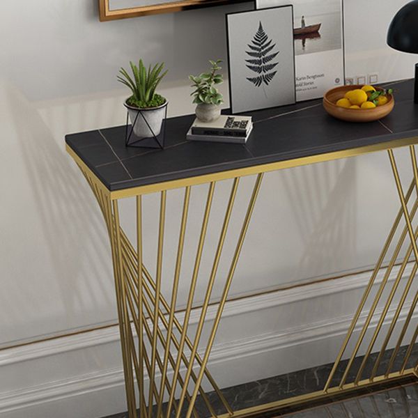 11.81" W Glam Console Accent Table Antique Finish Rectangle Console Sofa Table