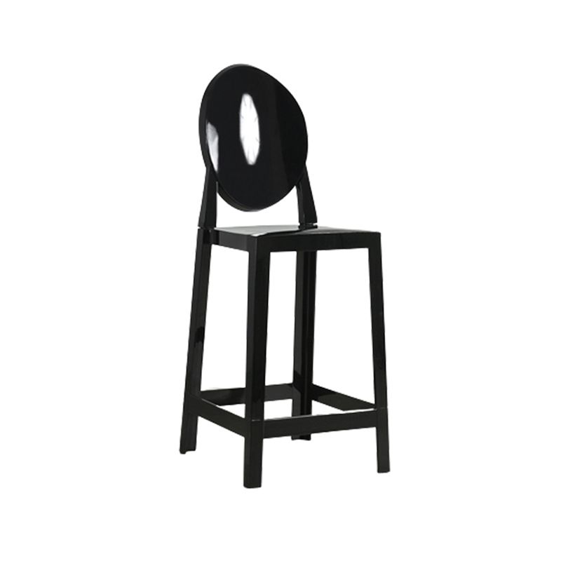 Contemporary Acrylic Barstool Acrylic Counter Stool in Matte Finish for Indoor