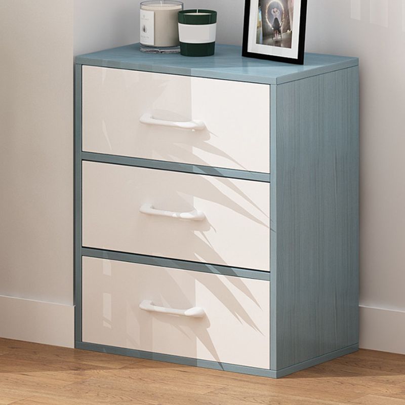 Contemporary Rectangle Gloss Finish with Drawer Chest,18.9" L