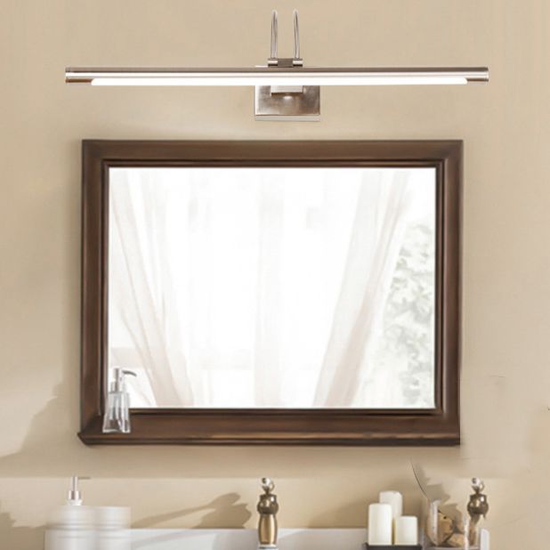 Metal lineare a forma di parete sconce moderno stile singolo specchio a parete luce montata