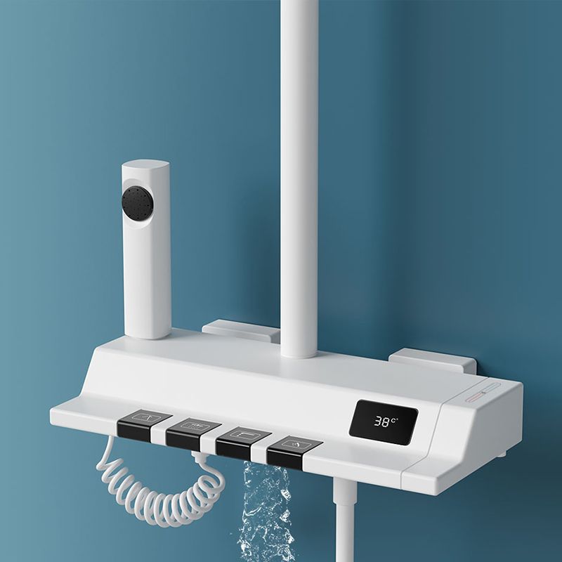 Modern Shower Head Combo Stainless Steel Slide Bar Included Wall Mounted Shower System