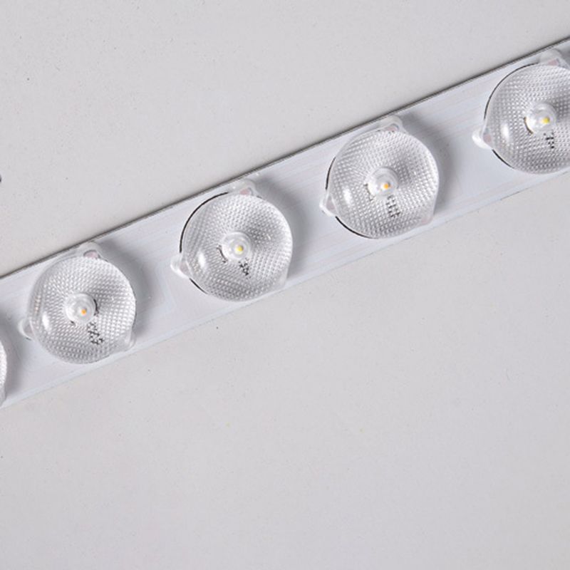 Plafonnier LED rond de style macaron en acrylique, montage encastré à 1 lumière pour chambre à coucher et salon