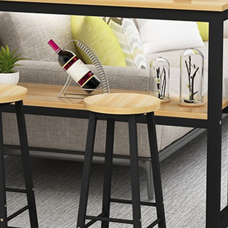 Modern Style 1/2/3 Pieces Wood Rectangular Bar Table Set for Dining Room