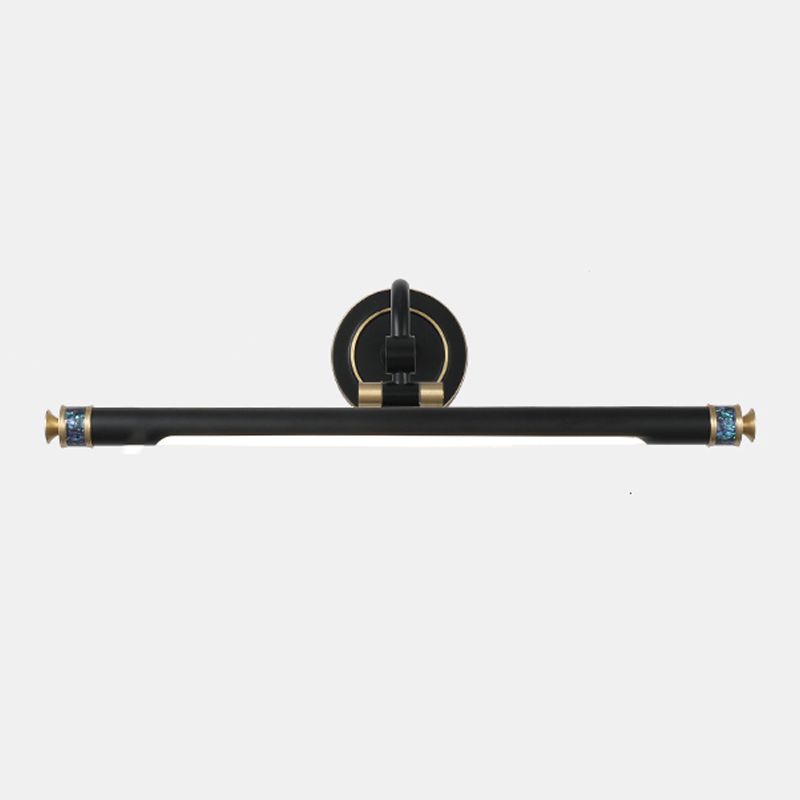 Linear Shape Metal Wall Sconce Modern Style 1-Light Mirror Wall Mount Light Fixture