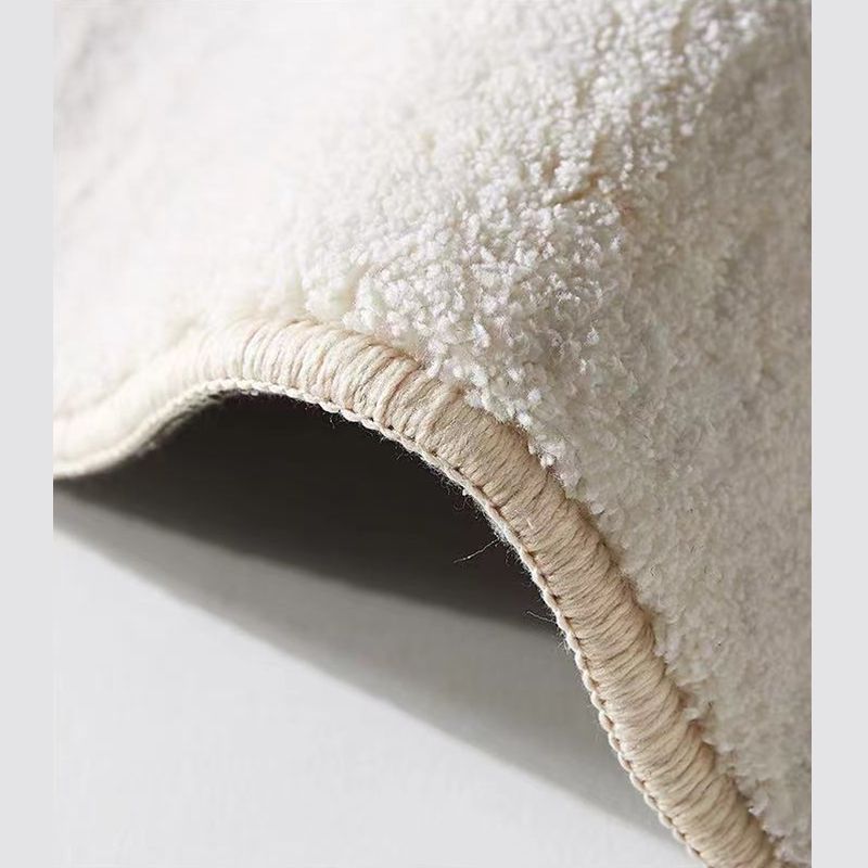 White Modern Indoor Rug Polyester Abstract Carpet Non-Split Backing Rug for Home Decoration