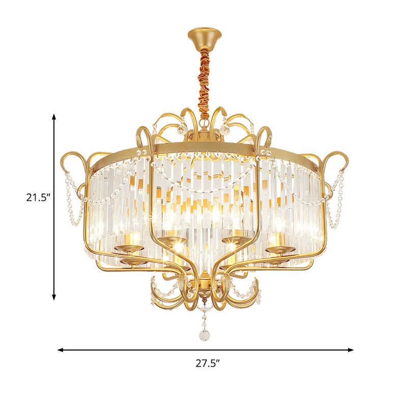 Lampadella Lantern Luce contemporanea sfaccettata PRISM CRIDULO CERCHIO 8 LUCI SORDAGGIO SUGGERIMENTO BLACO/Oro