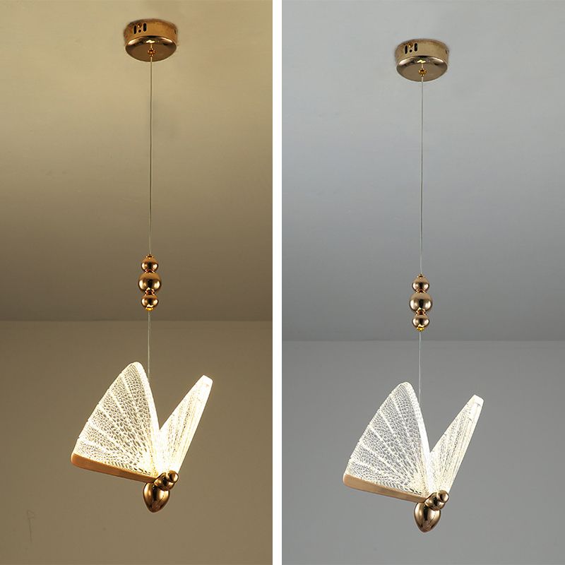 Modern Creative Creative Butterfly Candant Light Creative Acrilic Acrilic Hanging Lampade per soggiorno