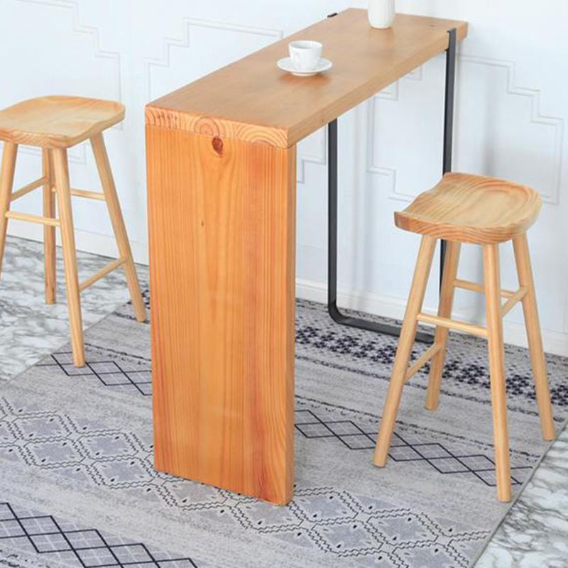 Contemporary Wood Stool Backrest Counter Stool for Restaurant