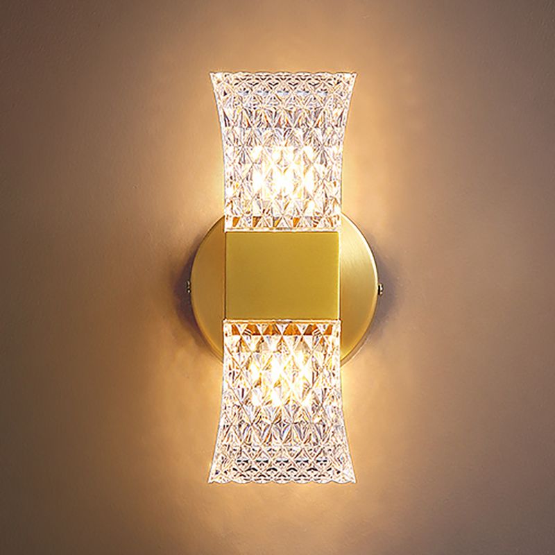 Gold Mur Sconce Postmodern Crystal Murd Murd Lightture pour le salon