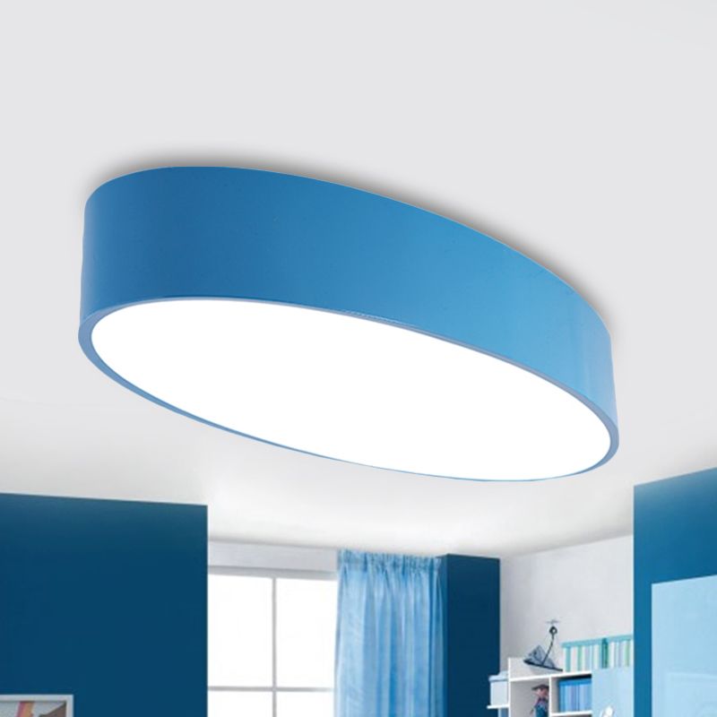 Acrylic Oval LED Flush Mount Light Modern Simple Style Ceiling Lamp for Kid Bedroom