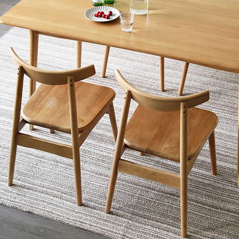 Sillas con respaldo abierto de estilo moderno, silla sin brazos con patas de madera para cocina