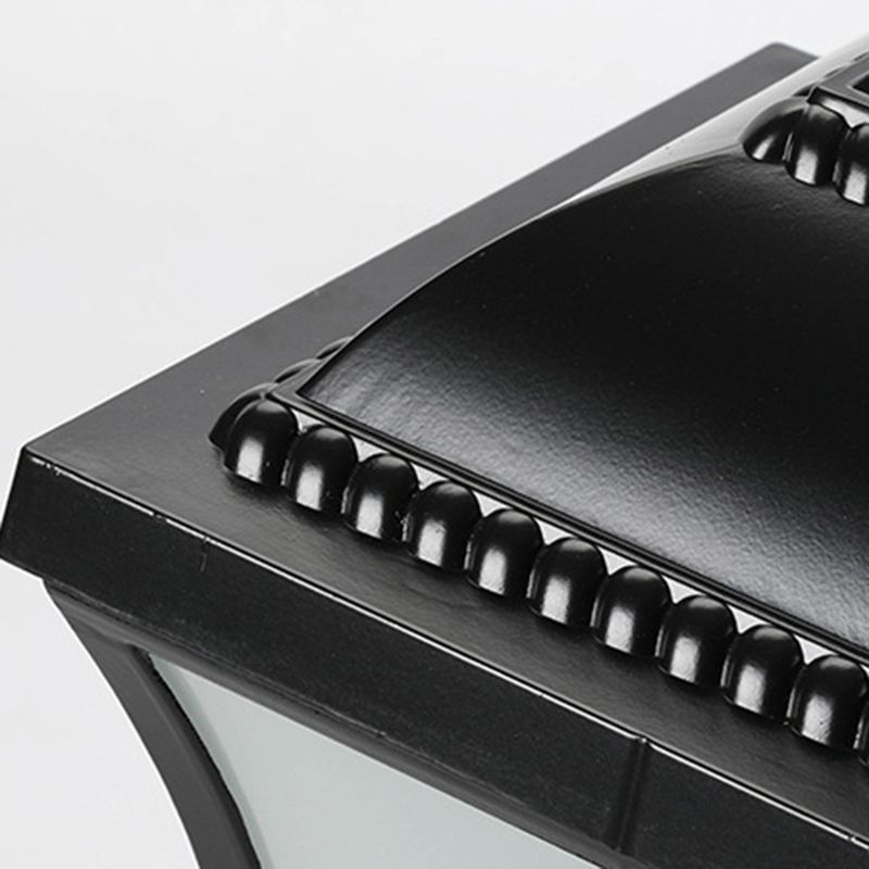 Black Outdoor Lights Waterproof Square Pillar Lamp for Garden