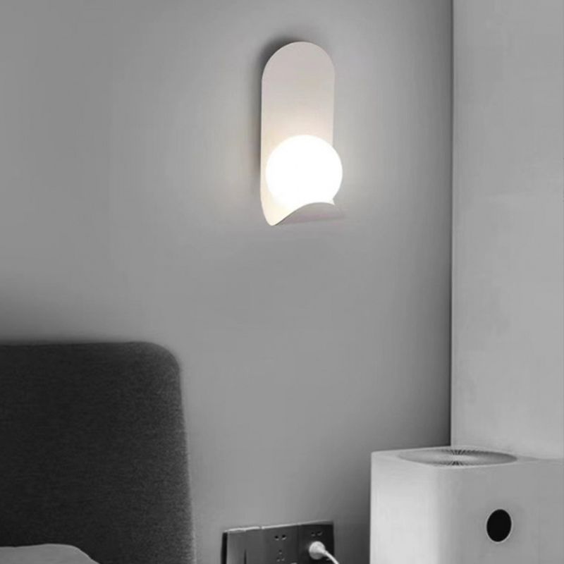 Ball Shape Metal Wall Light Modern Style 1 Light Wall Light Sconce